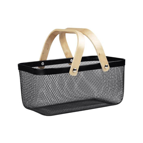 Steel Wire Basket With Handle (Large) - Alt View