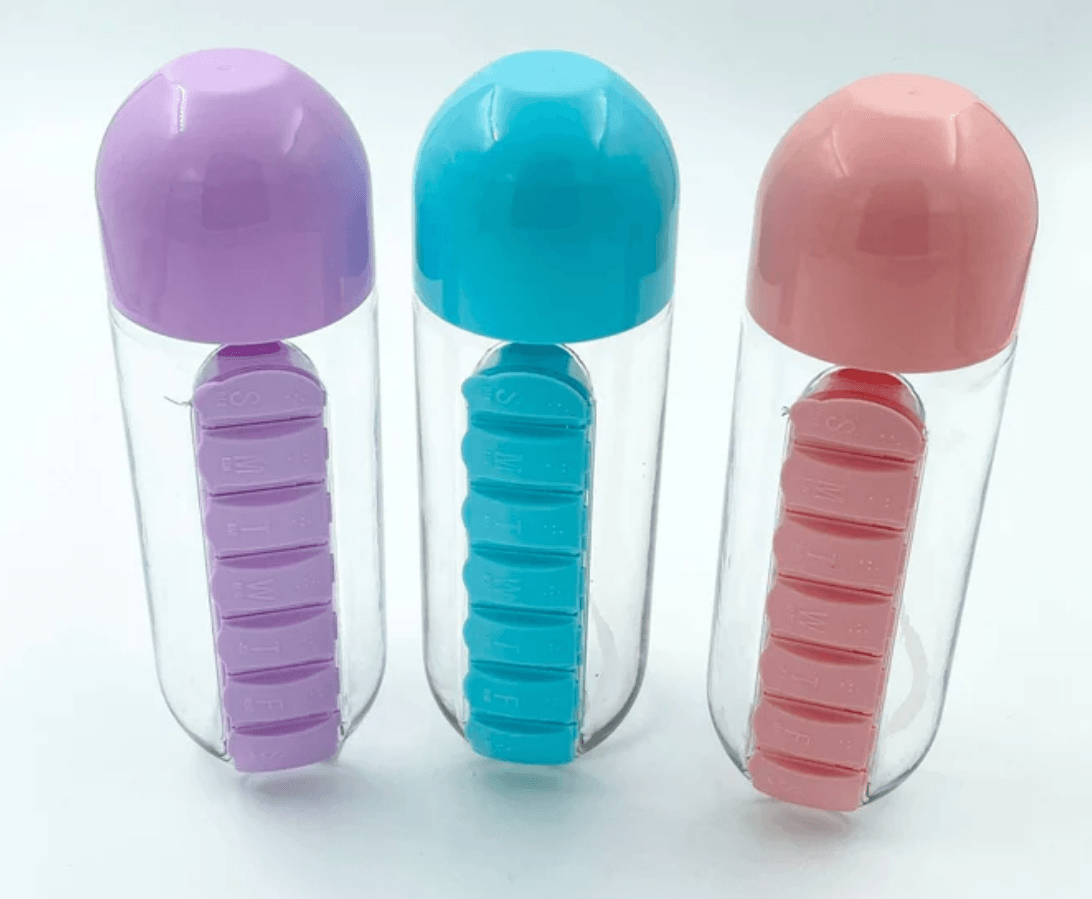 Pill And Vitamin Organiser Bottle - DMC Wholesale