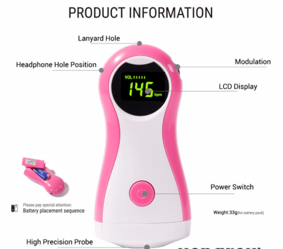 Fetal Doppler Monitor with LCD Display - DMC Wholesale