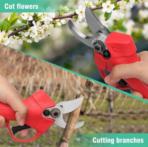 Professional Rechargeable Electric Pruning Shears (48V)(2 Batteries) - Alt View