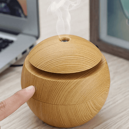 Mini Round LED Ultrasonic Aroma Humidifier (130ml) - DMC Wholesale