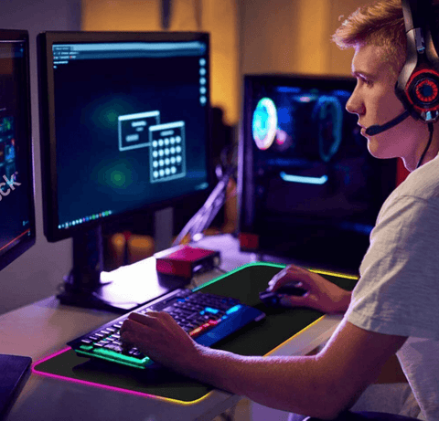 RGB Soft Light Gaming Mouse Pad (800mm x 300mm) - Alt View