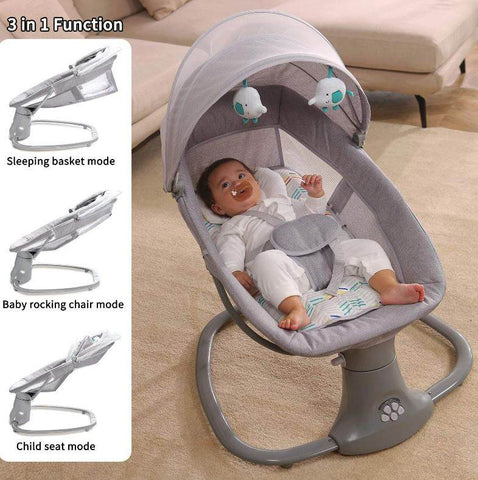 Baby Electric Rocking Bassinet - Alt View