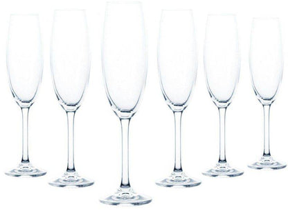 Champagne Glasses (Clear)(6 pcs) - DMC Wholesale