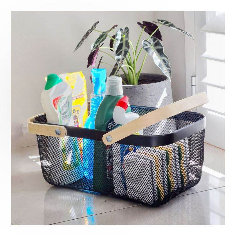 Steel Wire Basket With Handle (Large) - DMC Wholesale