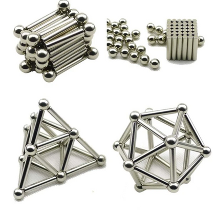 Magnetic Assembled Iron Rod And Ball Set (40 pcs)