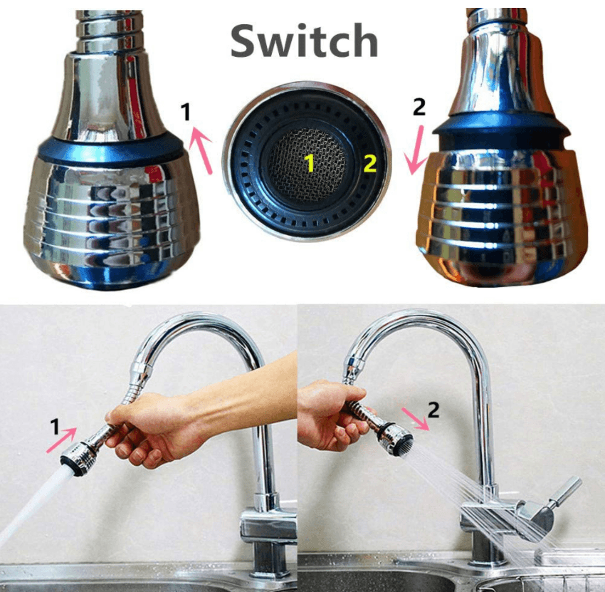 Turbo Flex 360 Sink Faucet Sprayer Jet Stream - DMC Wholesale