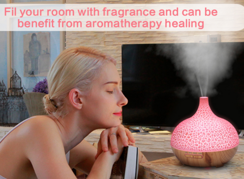 Ultrasonic Air Humidifier Essential Oil Diffuser (550ml) - Alt View