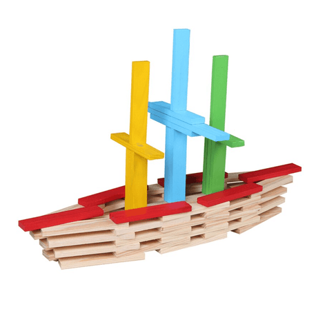 Wooden Model Building Blocks (150 pcs) - Alt View