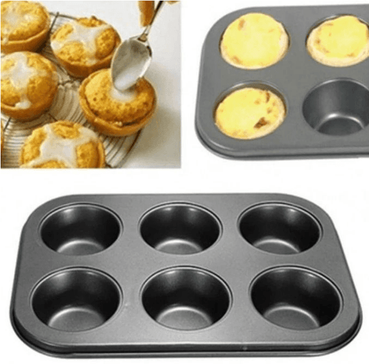 Muffin Pan Cupcake Mold Baking Tray (6 Cups) - DMC Wholesale