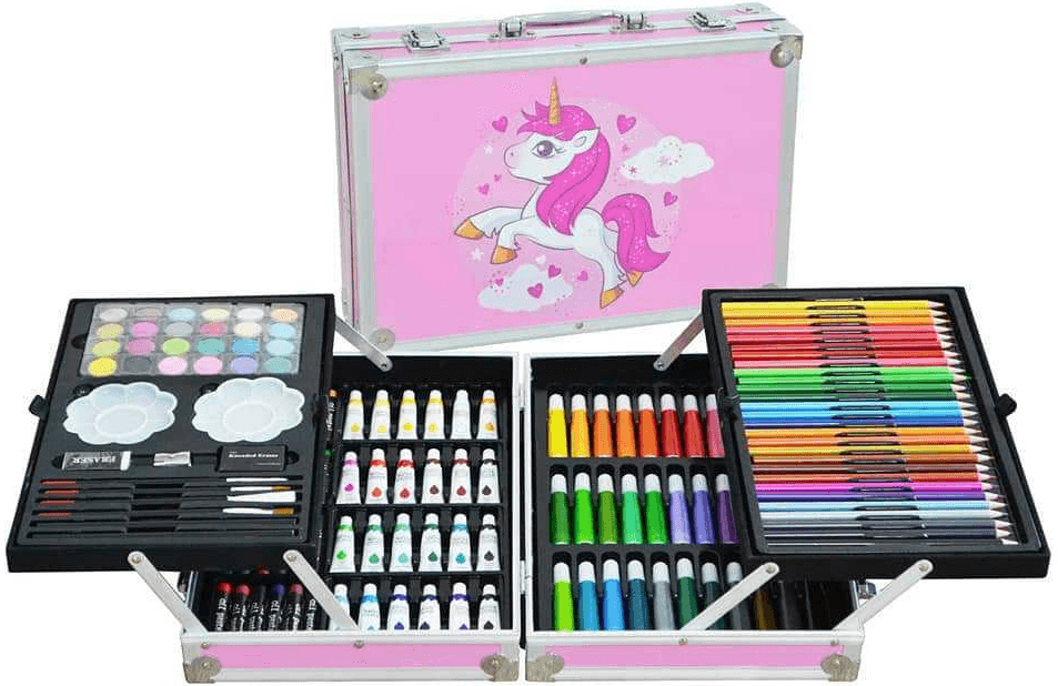 Unicorn Art Set With Aluminum Casing (145pc) - DMC Wholesale
