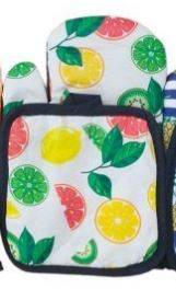 Fruit Print Oven Mitt And Potholder Set (2 pcs) - DMC Wholesale