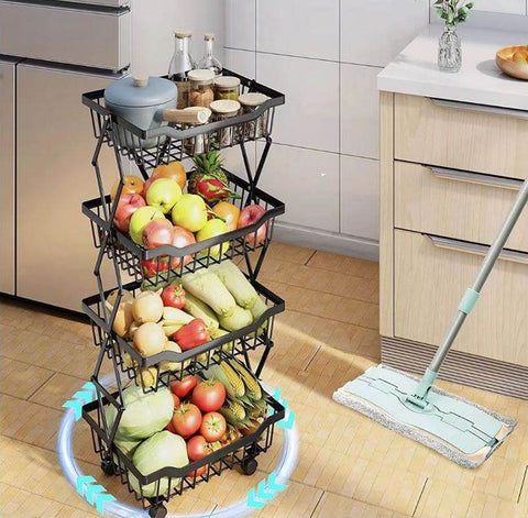 Kitchen Storage Collapsible Basket (5 Tier) - Alt View