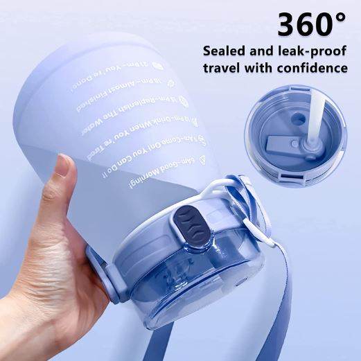 Cute Water Bottles with Straw (1.1L) - DMC Wholesale