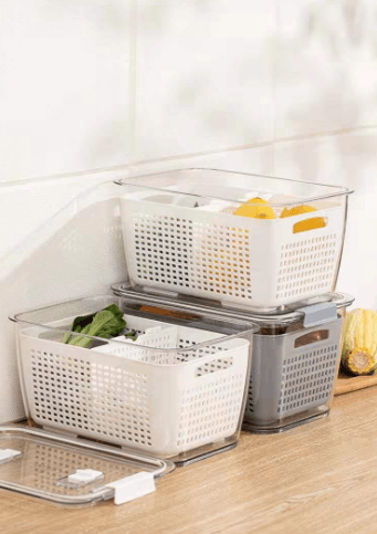 3in1 Fridge Organiser Storage Basket - DMC Wholesale