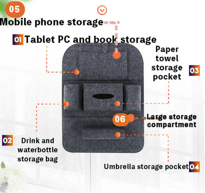 Car Felt Backseat Organisers - DMC Wholesale