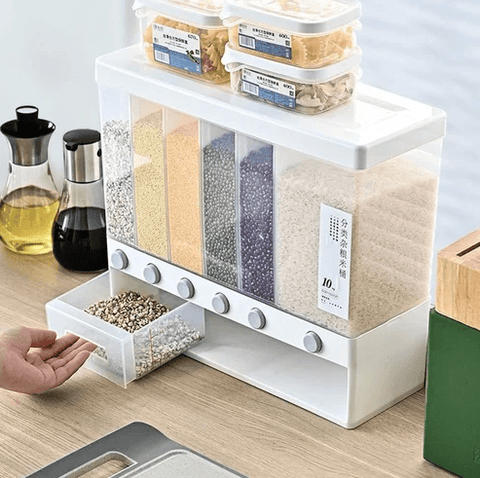 6in1 Wall Mounted Dry Food And Cereal Dispenser - Alt View