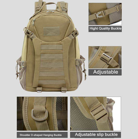 Tactical Military Backpack (Khaki) - Alt View