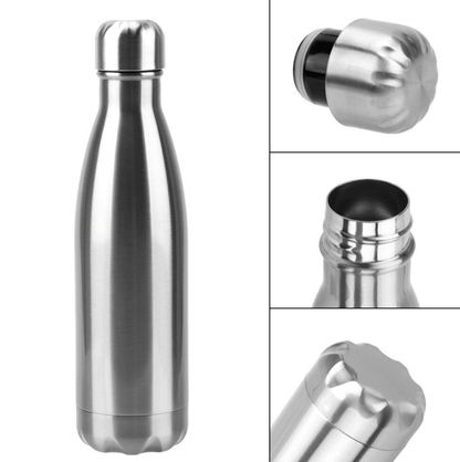 Double Wall Vacuum Insulated Stainless Steel Bottle (750ml)(Black) - DMC Wholesale