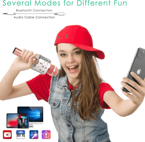 5in1 Wireless Karaoke Microphone - Alt View