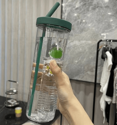 Transparent Straw Cup (700ml) - Alt View
