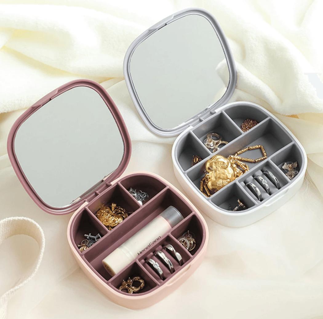 Jewellery Storage Box With Mirror (Each) - DMC Wholesale
