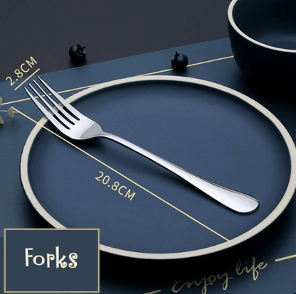 Stainless Steel Dinner Fork Set (6 pcs) - DMC Wholesale
