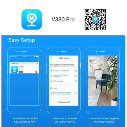 WIFI Outdoor Security Camera (V380 Pro App) - DMC Wholesale