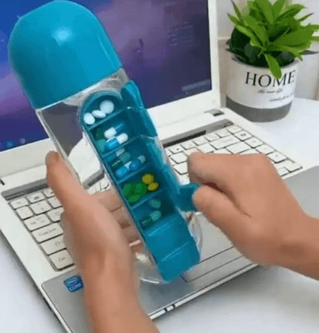 Pill And Vitamin Organiser Bottle - Alt View