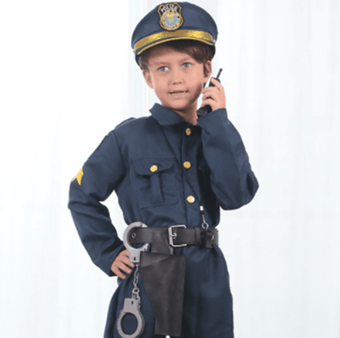 Police Men Costume For Children - Alt View