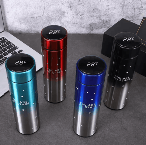 Vacuum Flask With Temperature Display (Stars)(500ml) - Alt View