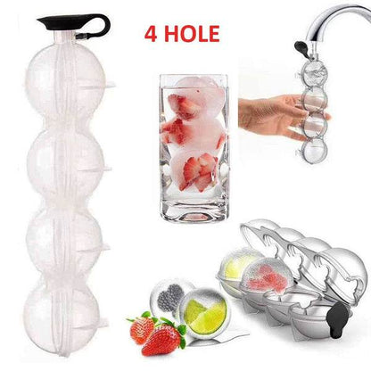 DIY 4 Holes Round Ice Ball Tray - DMC Wholesale