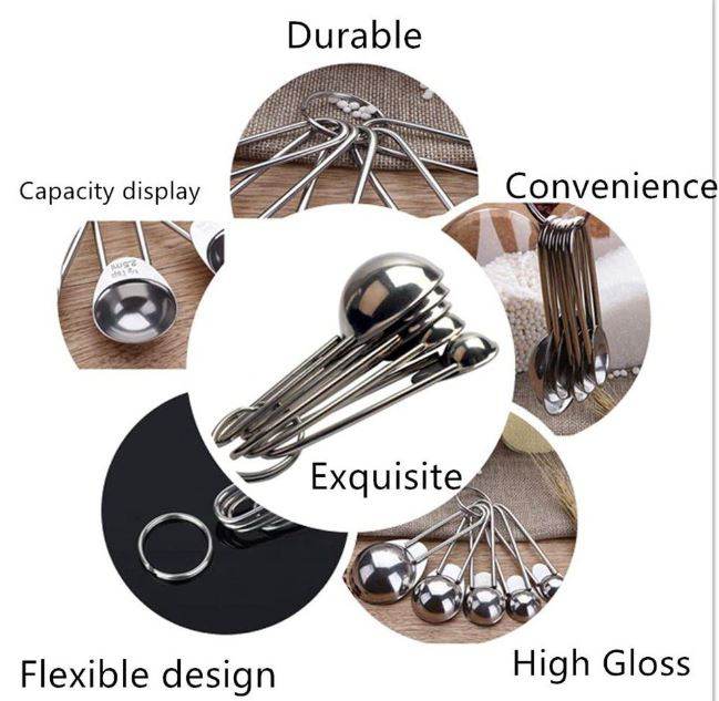 Stainless Steel Measuring Spoon Set (5 pcs) - DMC Wholesale