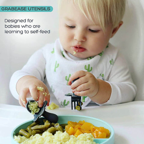 Baby and Toddler Self-Feeding Utensil Set - Alt View