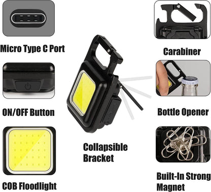 Mini 800 Lumens COB Keychain - DMC Wholesale