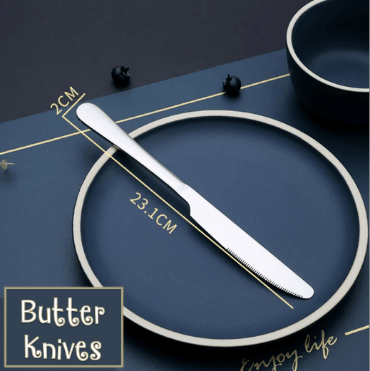 Stainless Steel Butter Knife Set (6 pcs) - DMC Wholesale