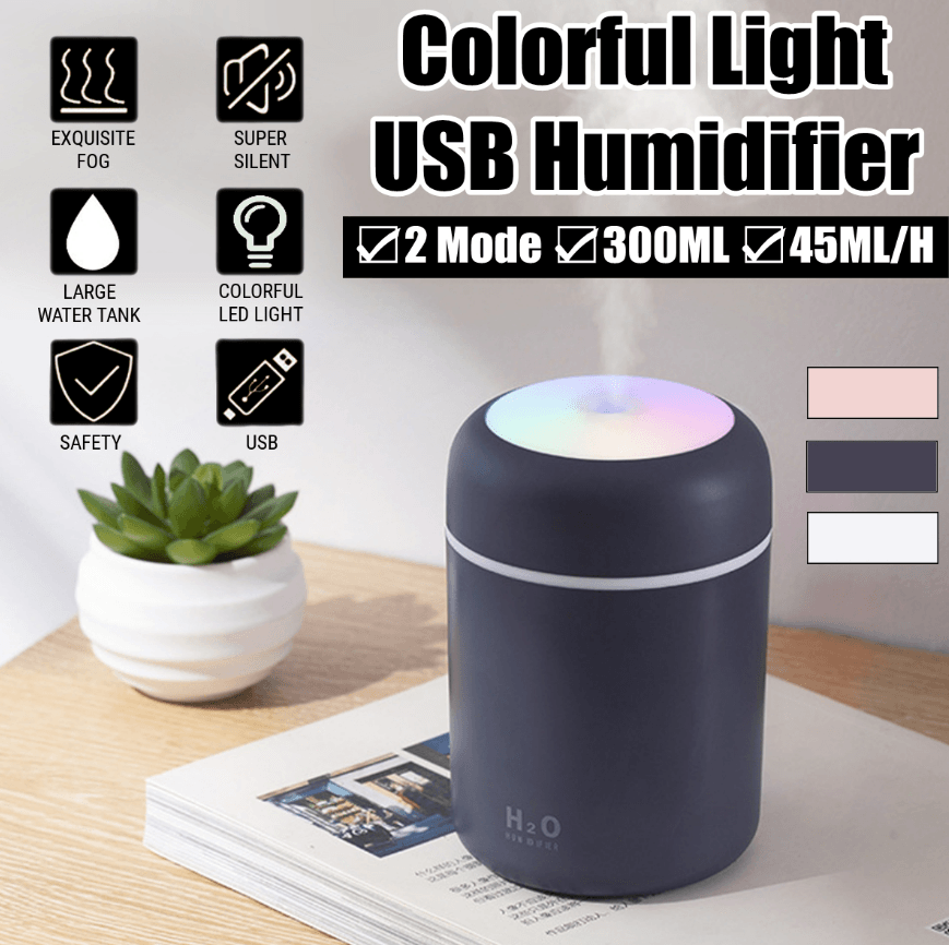 Colorful Cool Mini Humidifier (300ml) - DMC Wholesale