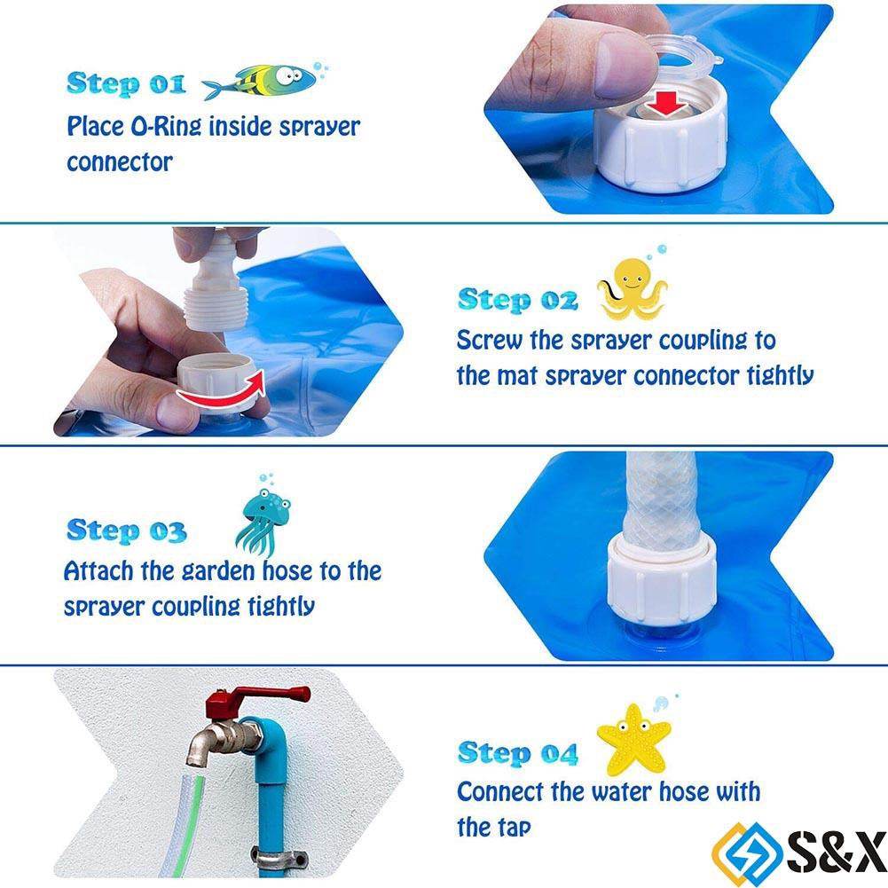 Inflatable Round Water Splash Play Fountain For Children (1m) - DMC Wholesale