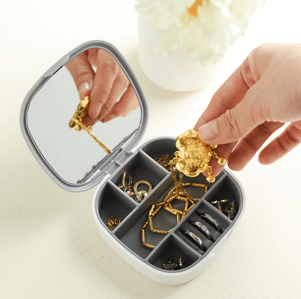 Jewellery Storage Box With Mirror (Each) - DMC Wholesale