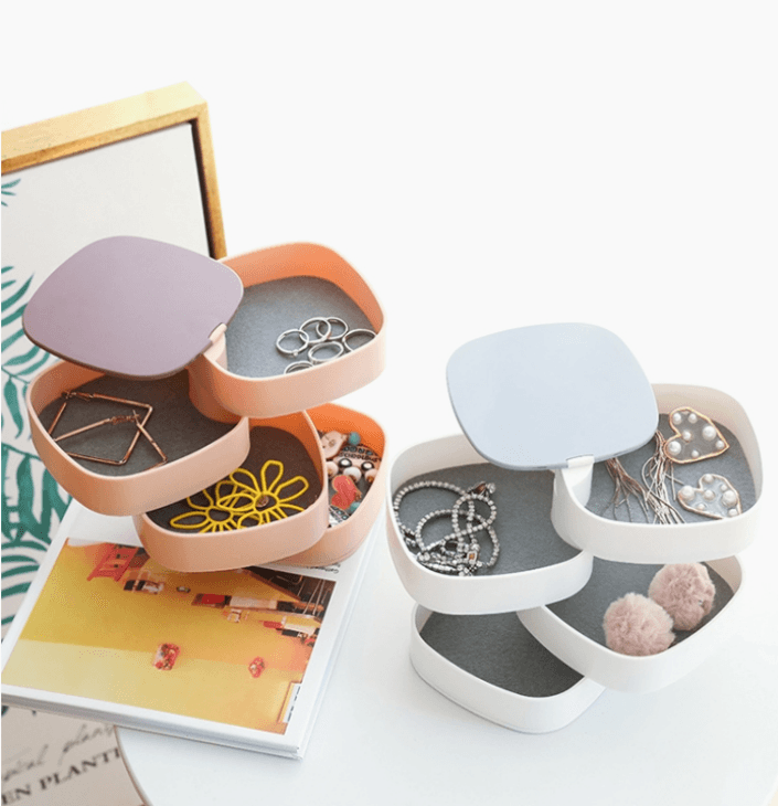 Jewellery Box with Mirror (4 Tier) - DMC Wholesale