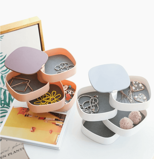 Jewellery Box with Mirror (4 Tier) - DMC Wholesale