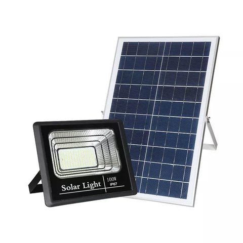 LED Solar Floodlight with Solar Panel (200W) - Alt View