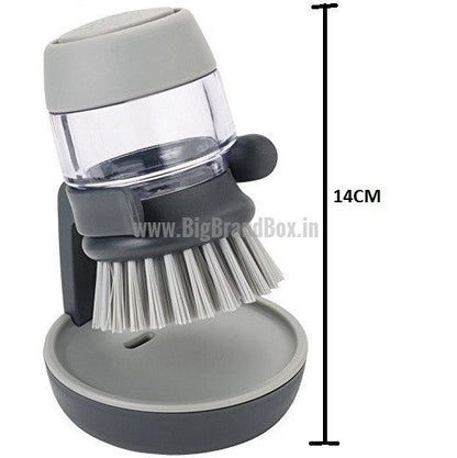 Soap Dispensing Plam Brush With Storage Stand