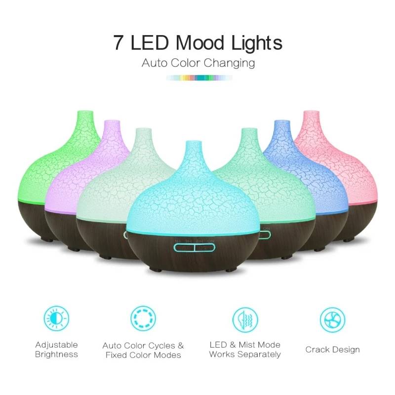 Ultrasonic Air Humidifier Essential Oil Diffuser (550ml)