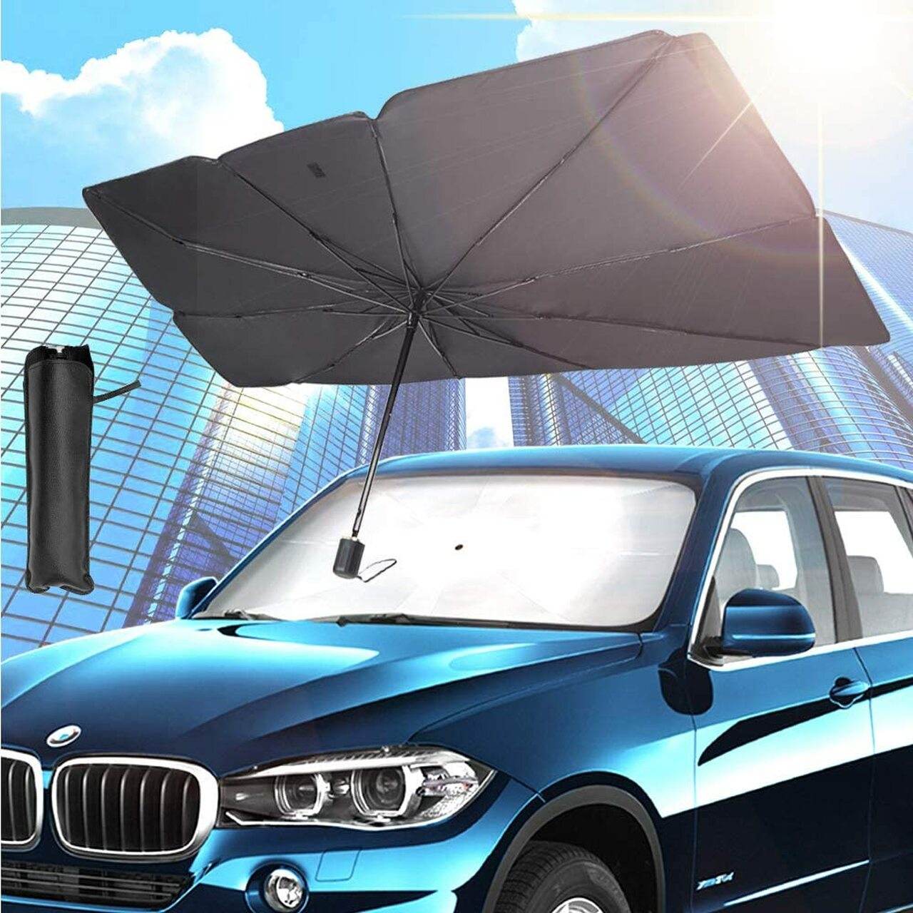 Car Windshield Sun Shade Umbrella - DMC Wholesale