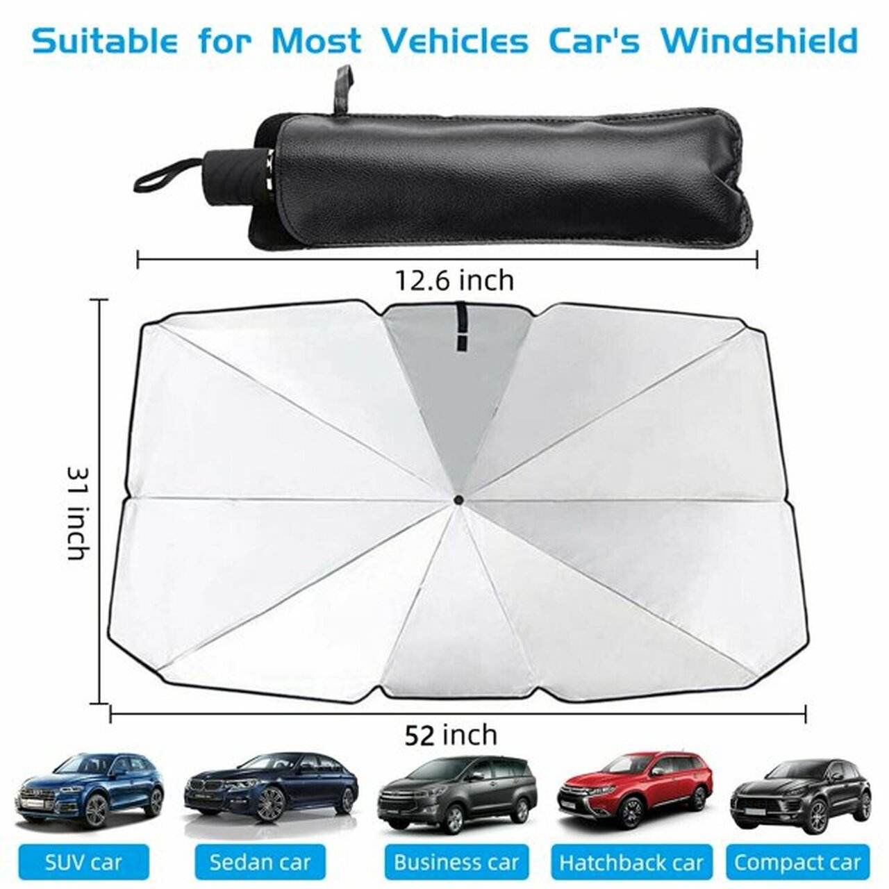 Car Windshield Sun Shade Umbrella - DMC Wholesale