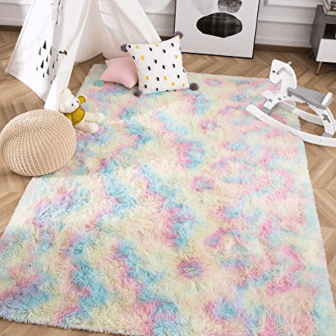 Colourful Fluffy Shag Runner (Rainbow) - DMC Wholesale