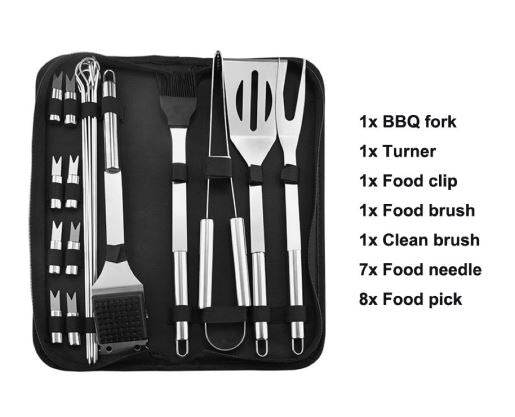 Camping Braai BBQ Tools Set (20 pcs) - DMC Wholesale
