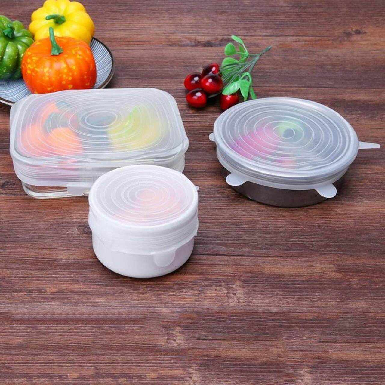 Reusable Stretch Silicone Lids (6 pcs) - DMC Wholesale