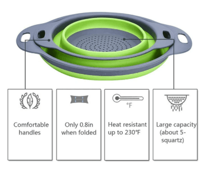 Collapsible Filter Basket Colanders (2 pcs) - DMC Wholesale